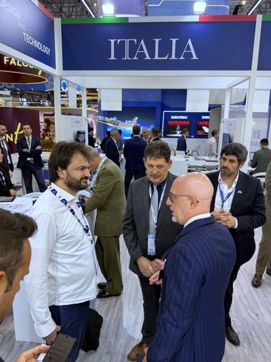 Italian Ambassador to the UAE Lorenzo Fanara and MetaSensing CEO Adriano Meta